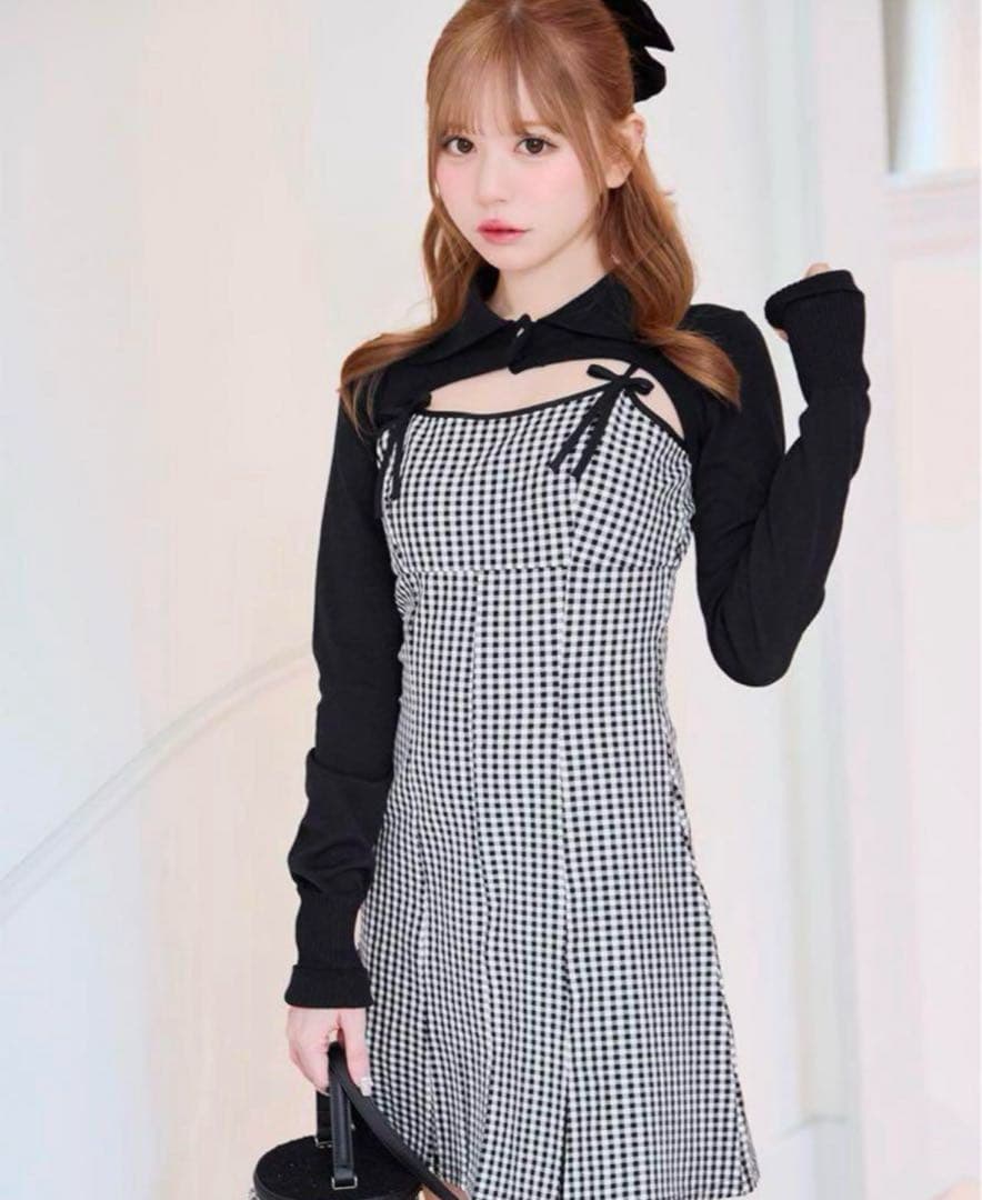 ギンガムチェックワンピースセット