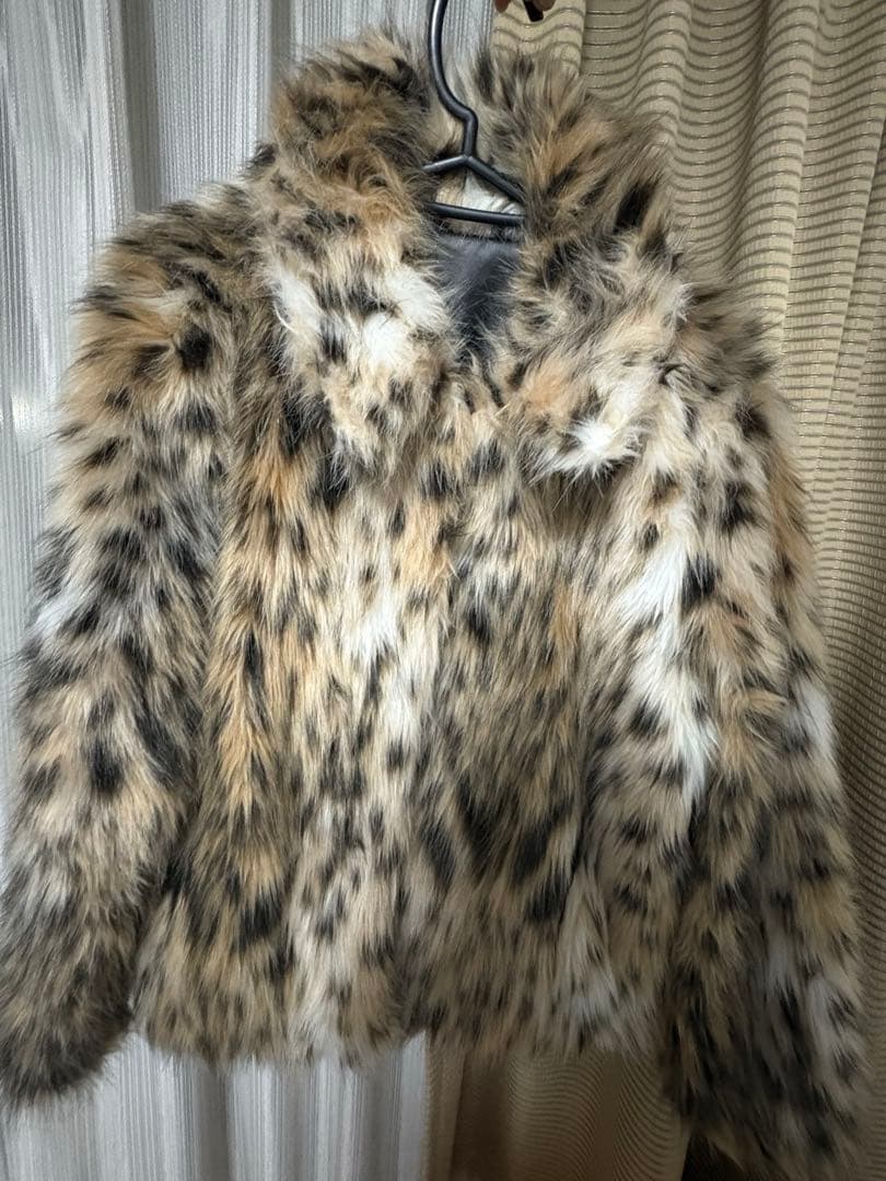 【完売品】ZARA レオパードフェイクファージャケット M