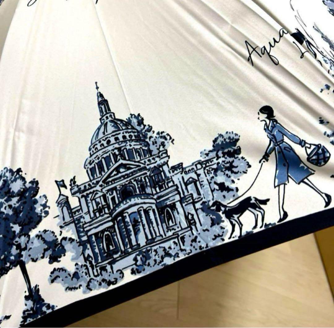 新品アクアスキュータム一級遮光傘 晴雨兼用 長傘 雨傘 プチパラ日本製 軽量