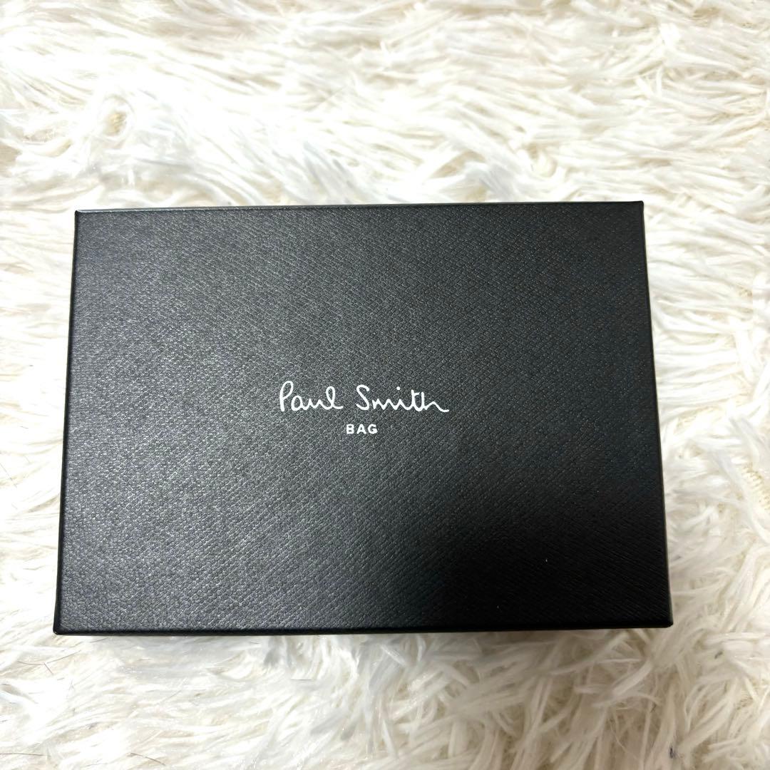 未使用品級✨ポールスミス　ハイライトステッチ　レザー　名刺入れ　カードケース　黒