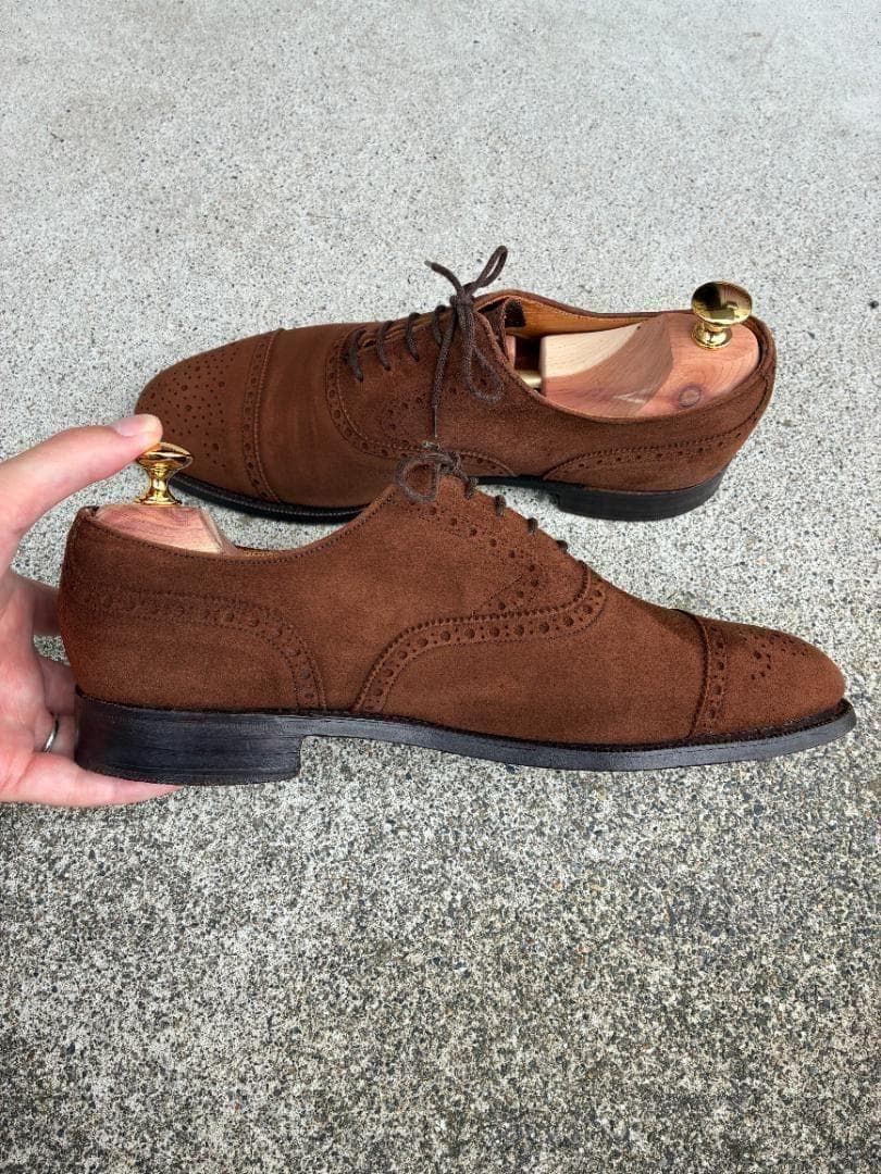 CHEANEY チーニー スエードセミブローグシューズ 7.5 BEAMS F