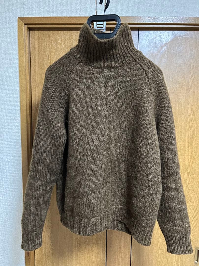 【美品】BATONER / ウール アルパカ シルク タートルネックニット