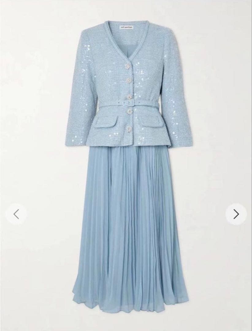 Self Portrait スパンコール ツイード　ワンピースUK6 US2