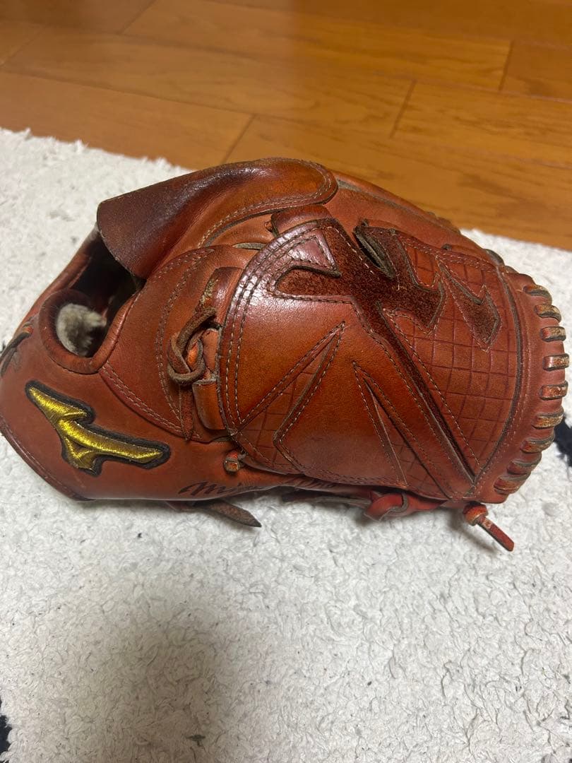 ミズノ 硬式グローブ レザー 茶色