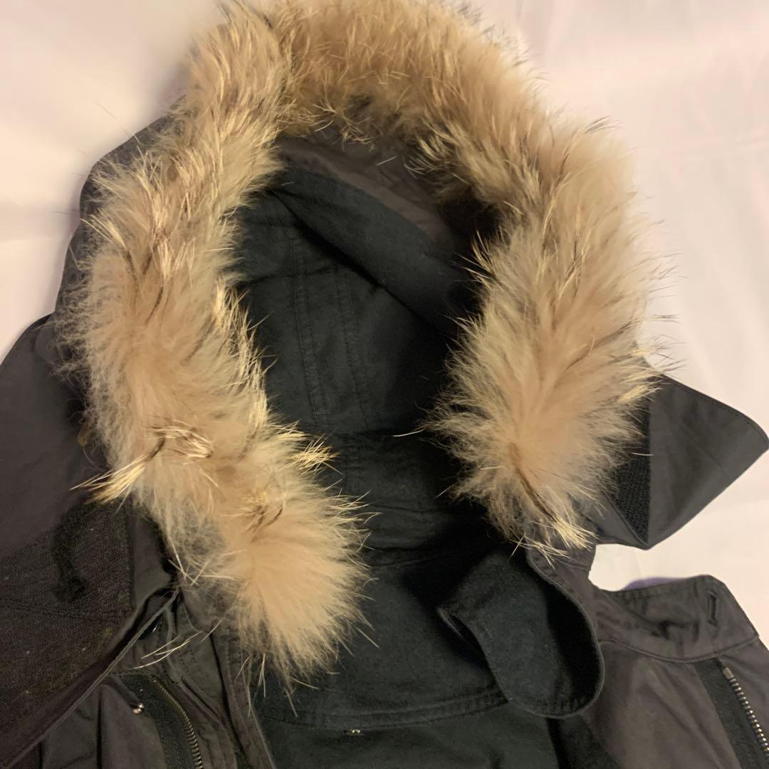 モッズコート取り外しファ付ブラックサイズ44 暖Thinsulateシンサレート