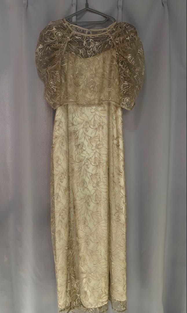 etoll. 刺繍レースレイヤードドレス