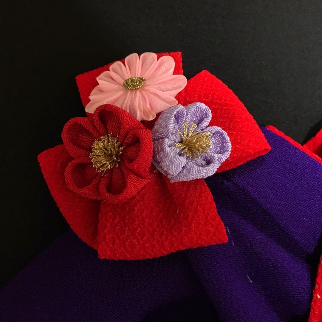 ＊ 市松人形 15号 縮緬 アンティーク 着物 帯 ＊ ドール 人形