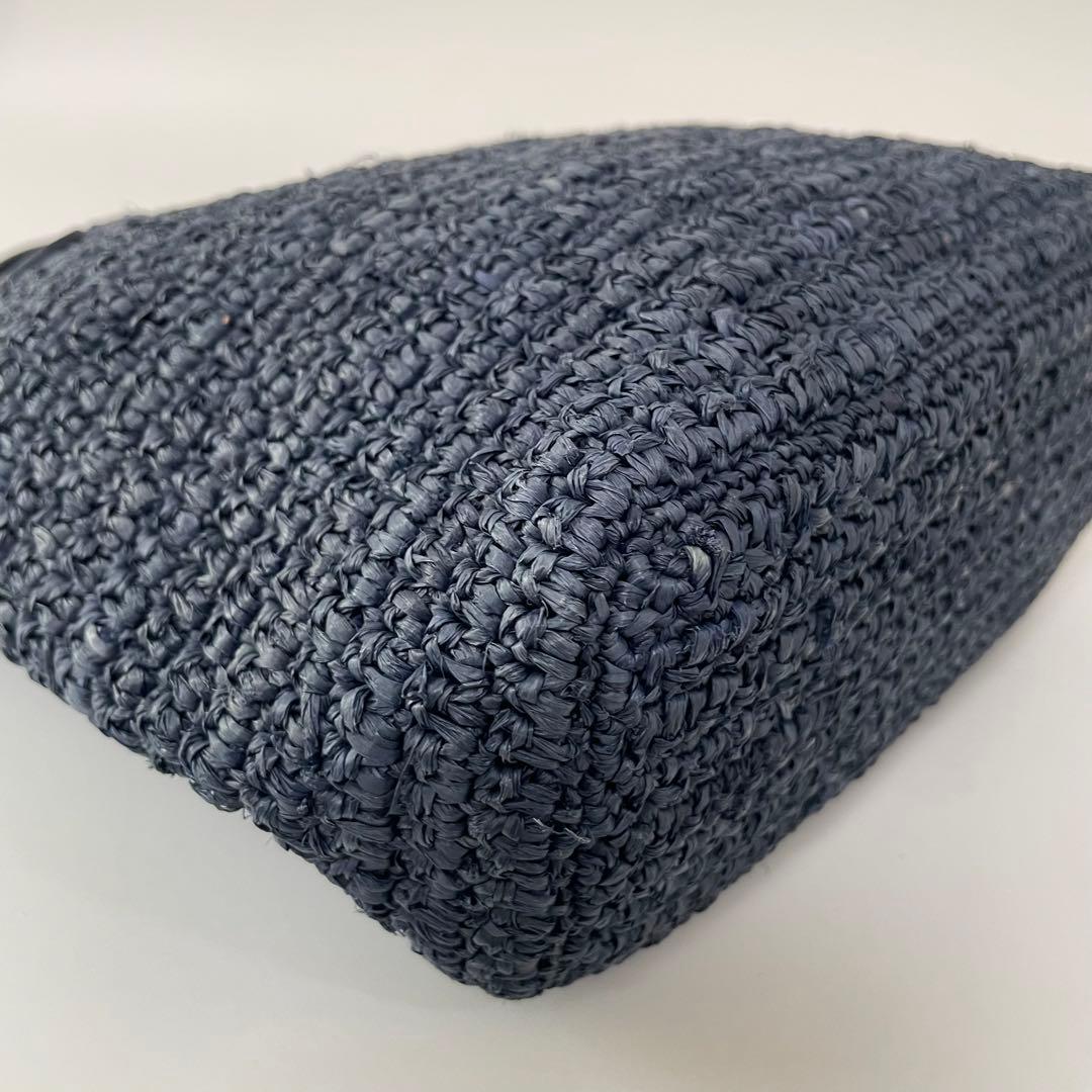 【美品】ヘレンカミンスキー　かごバック　ハンドバッグ　ネイビー