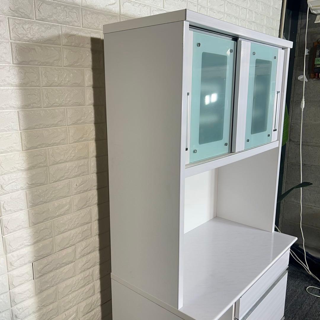 浅川木工 カップボード キッチンボード キッチン収納棚 幅90cm B058