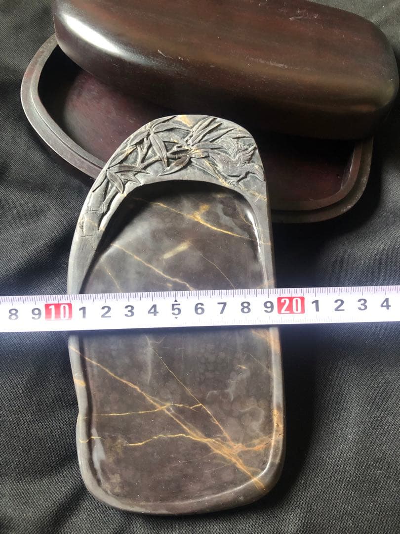 すずり 端溪硯 老坑水岩 大西洞 金綫 五彩釘 書道用品 端渓硯 文房四寶