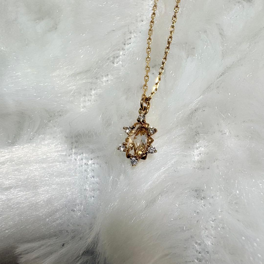 な*ん様 ノジェス ホワイトトパーズ K10ネックレス