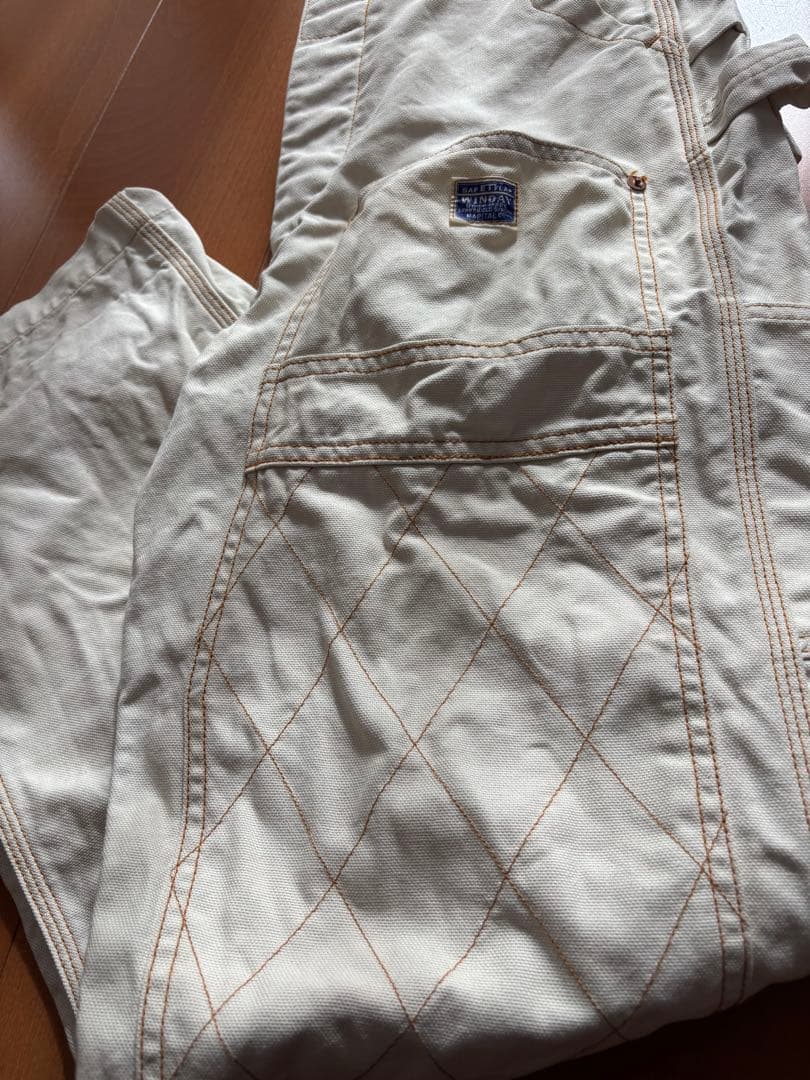 KAPITAL ホワイトワーク 薄キャンバスランバーパンツ