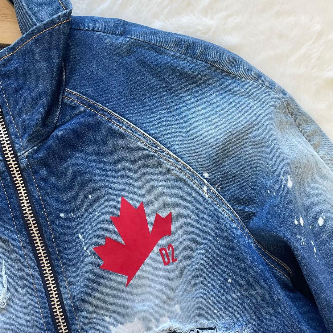 定価12万 22SS新作 DSQUARED2 デニムジャケット ペイント