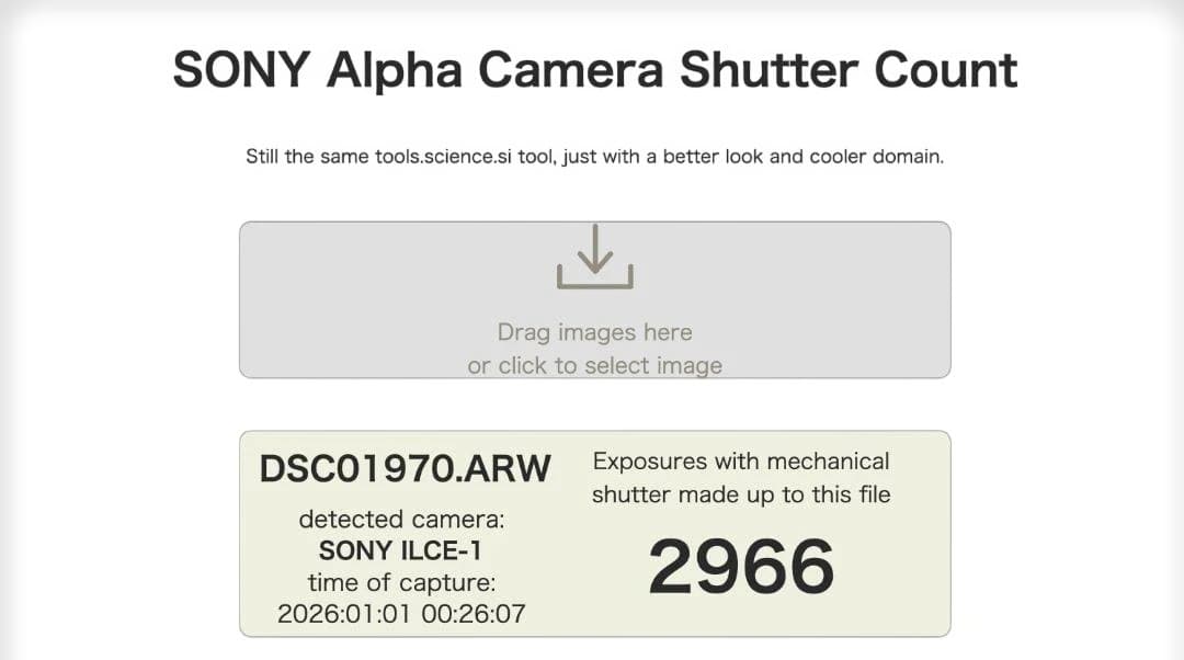 ソニー SONY α1 ILCE-1 ショット数2966回