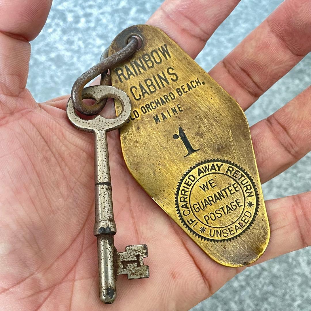 アメリカ製USA メイン ヴィンテージ モーテル ホテル キー No1