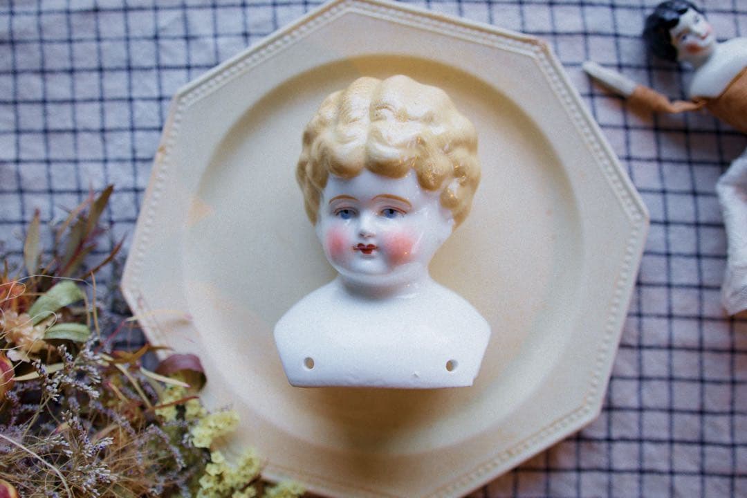 アンティーク チャイナヘッドドール ビスクドール ショルダー ドイツ