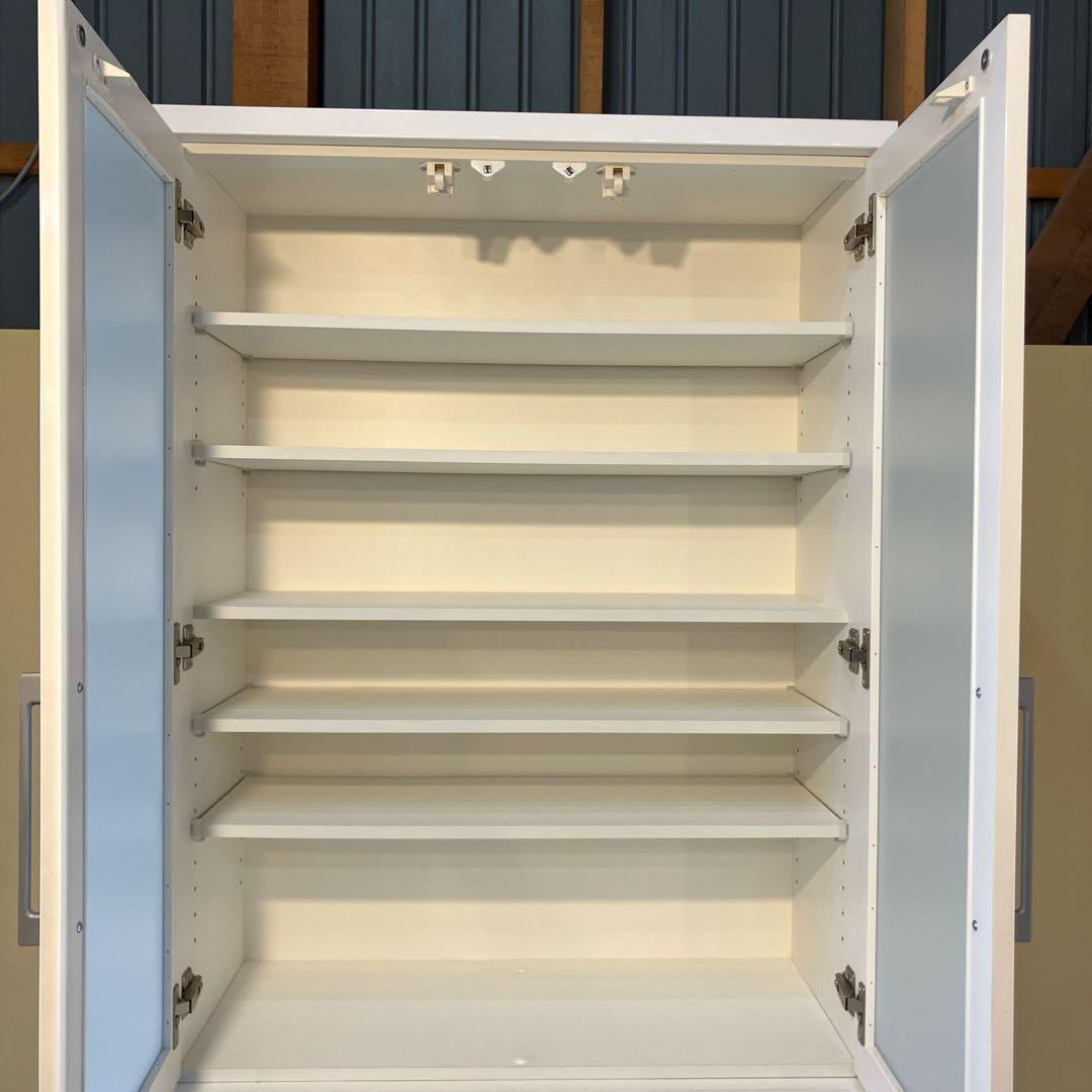 送料込み❗️ニトリ　キッチンボード　食器棚　キッチン収納　幅80cm 棚高さ調整可