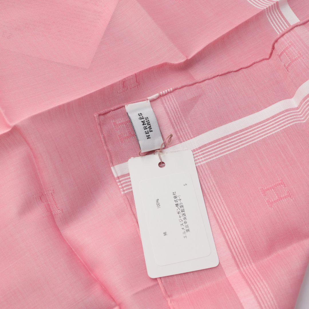 新品未使用 エルメス HERMES ハンカチ 2枚セット ネイビー ピンク