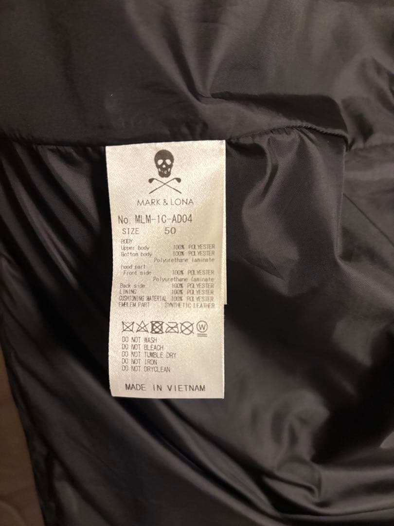 マークアンドロナ ブラックダウンベスト サイズ50
