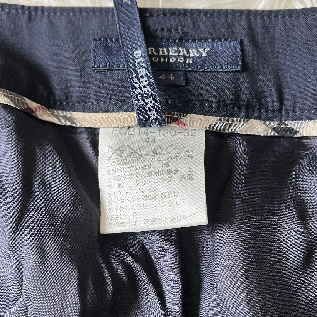【美品】バーバリーロンドン ウールスラックス ネイビー 44 イタリア製