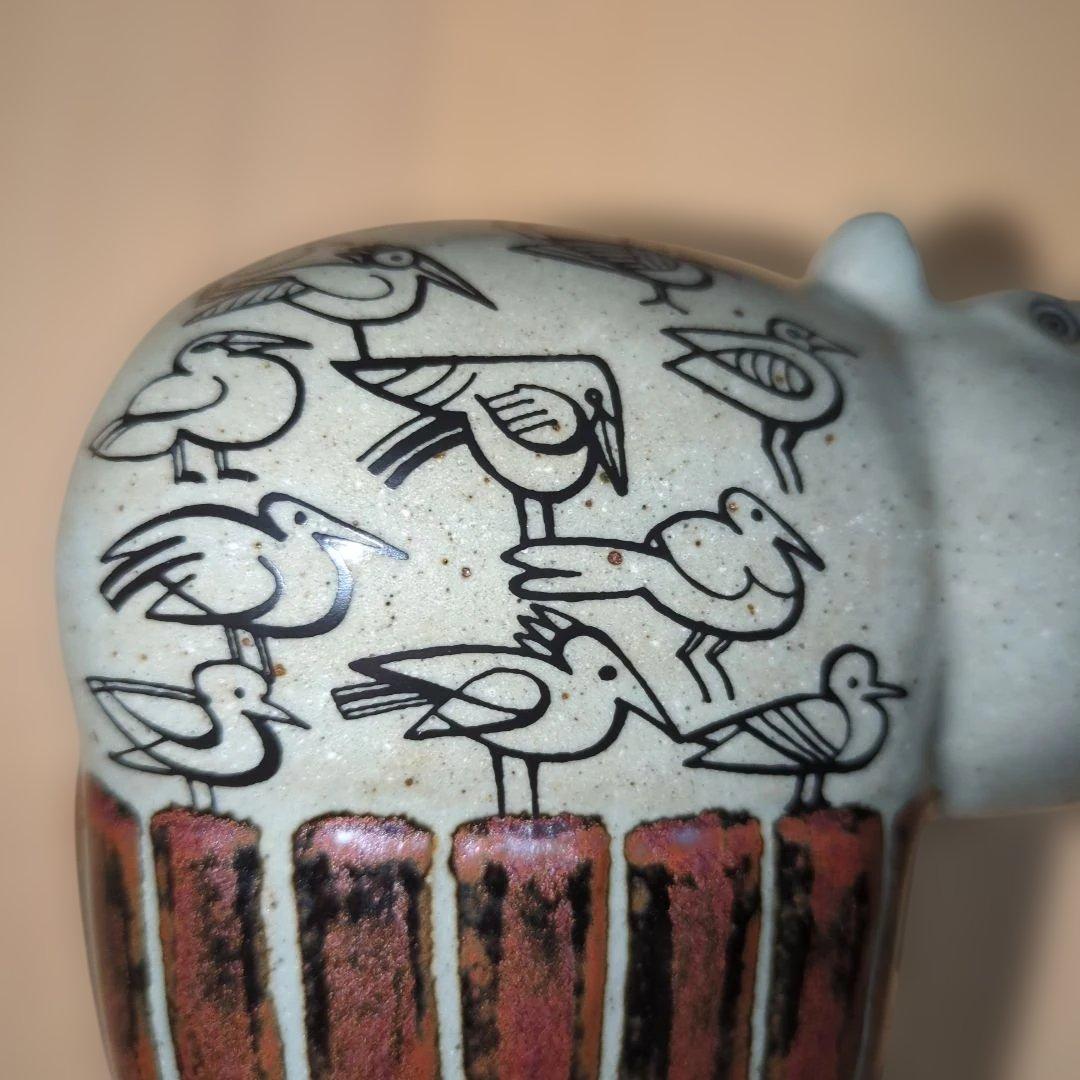 リサ・ラーソン　カバ　貯金箱　波佐見焼　置物