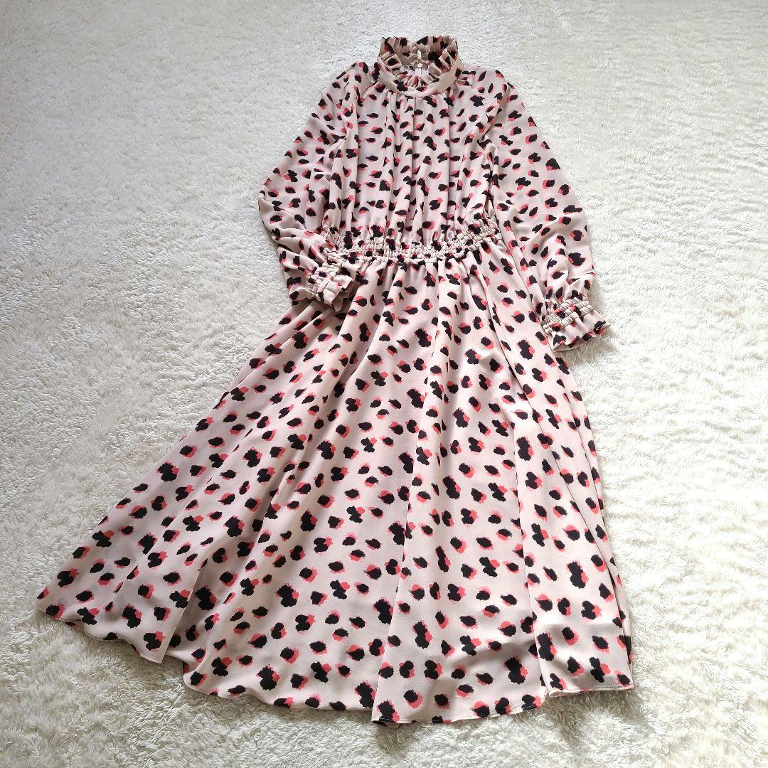 【希少】　2024年製　ルネ　ワンピース　レオパード　フリル　フレア　Aライン