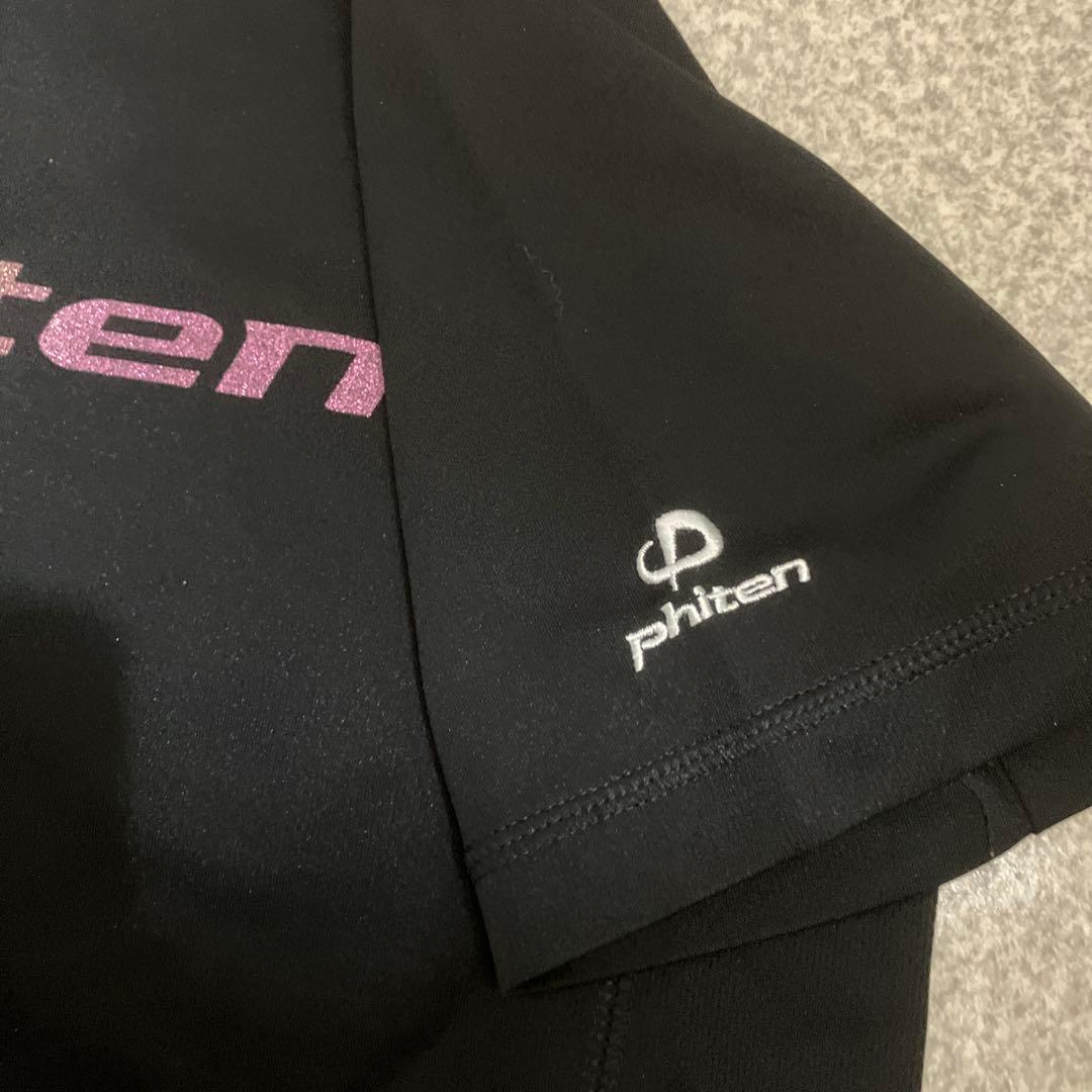 phiten Mサイズ 黒 Tシャツ グラデーション　ラメ