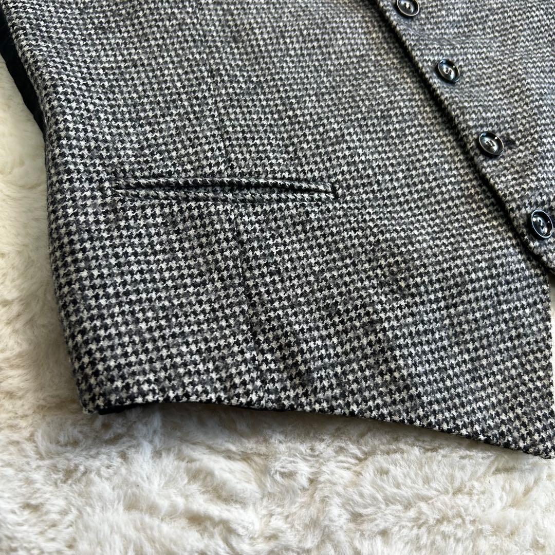 高級✨TAGLIATORE ウール100% 千鳥柄　ジレ　46