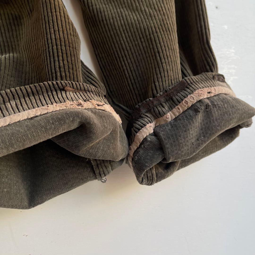 30s 40s モンサンミッシェル コーデュロイパンツ ヴィンテージ 古着