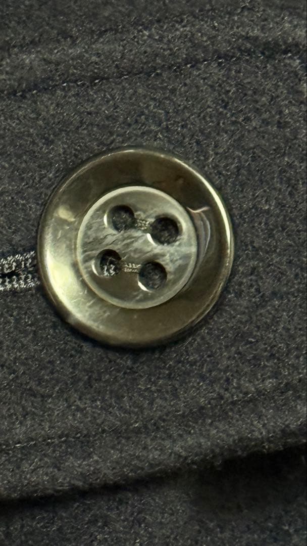 ⭐️極美品⭐️ クリーニング済み フォックスファー付き ウールコート 濃紺日本製38