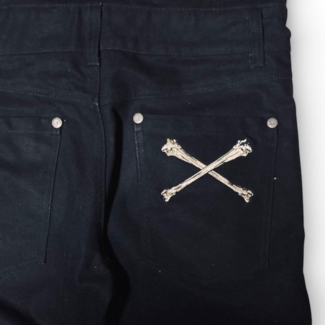 VANSON バンソン つなぎ オールインワン スカル刺繍 ブラック Sサイズ