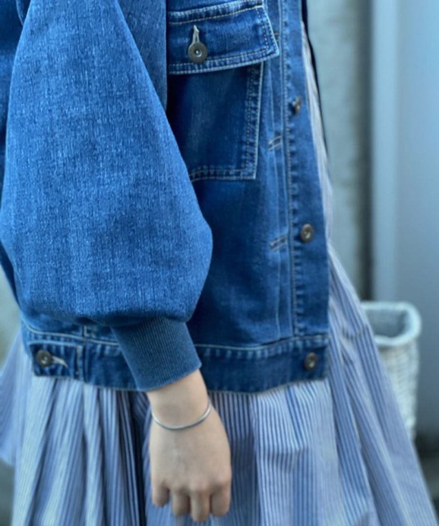 ✨定価2.2万円✨ビアズリー　袖パフGジャン　デニム　ジャケット　パフスリーブ