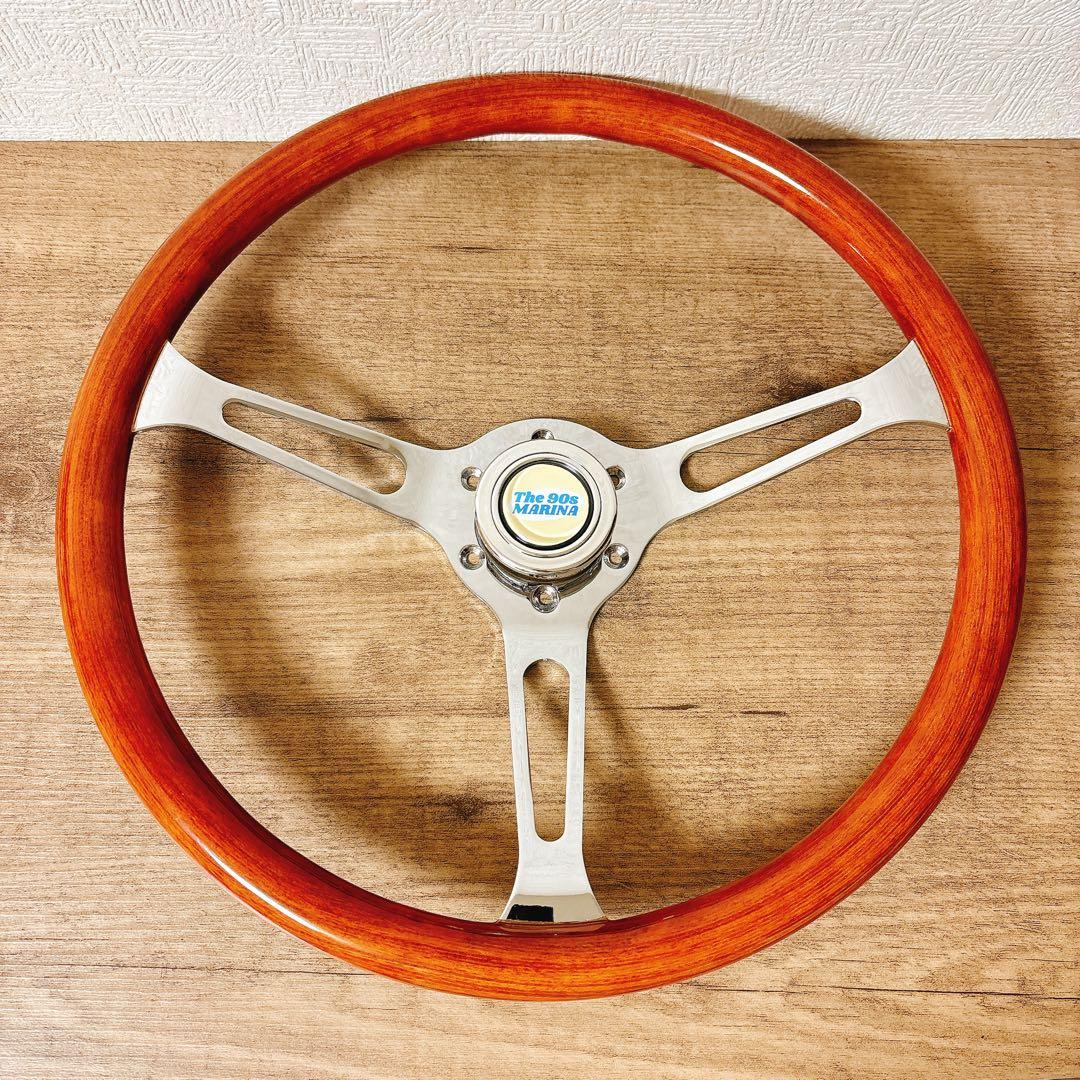 ウッドハンドル　ウッドステアリング　38cm アメリカン　USDM 旧車　など