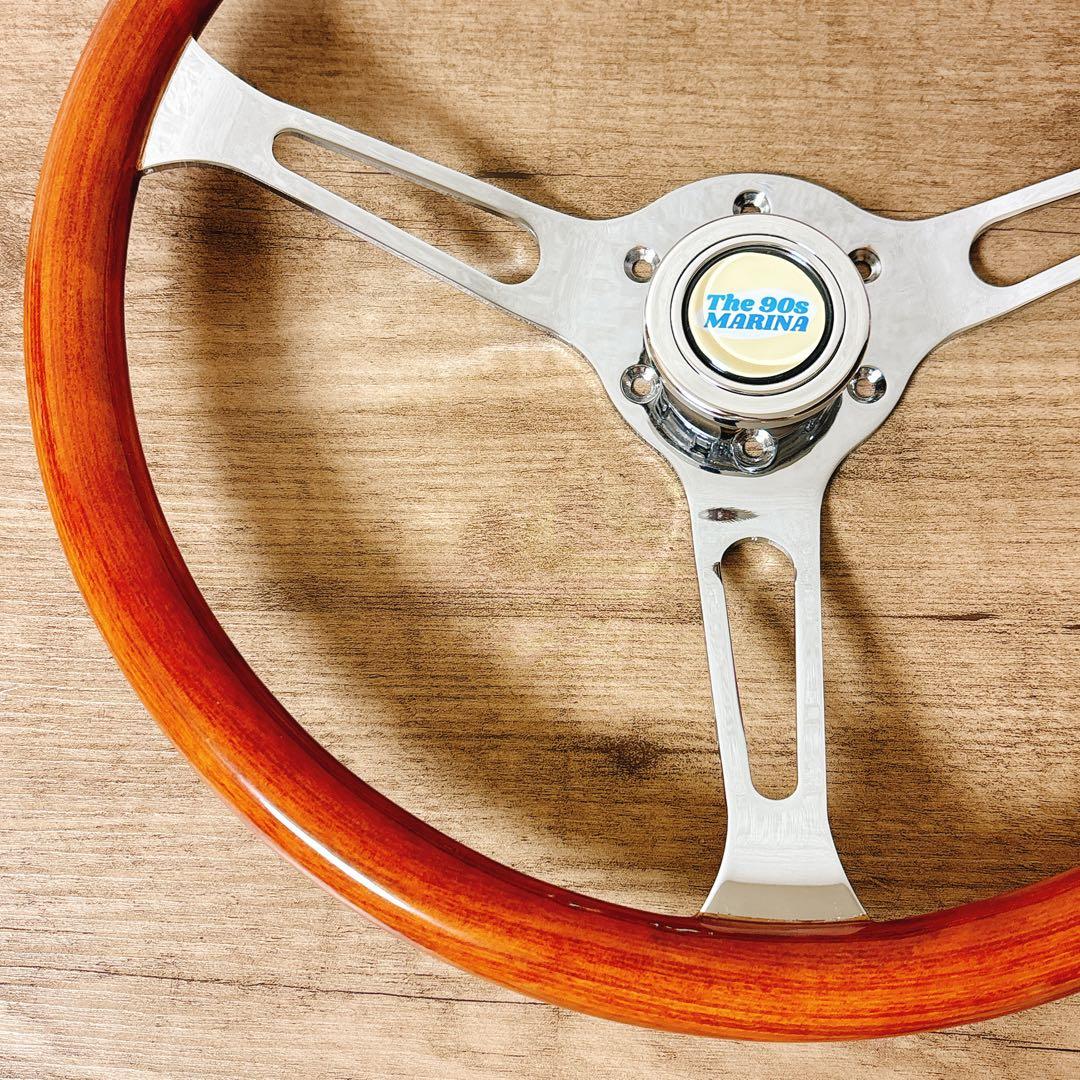 ウッドハンドル　ウッドステアリング　38cm アメリカン　USDM 旧車　など