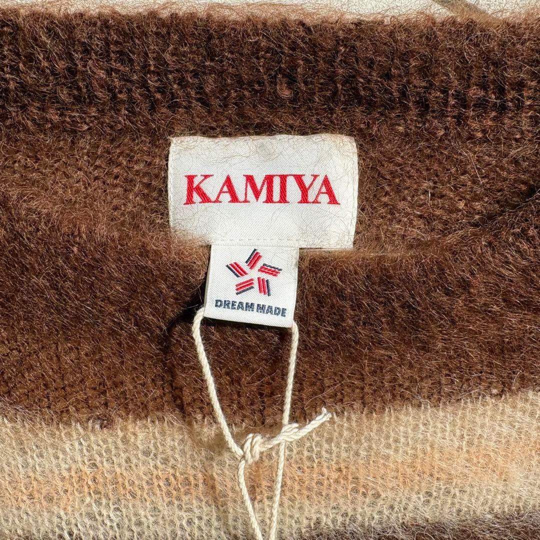 トップス KAMIYA Distressed Border Mohair Sweater