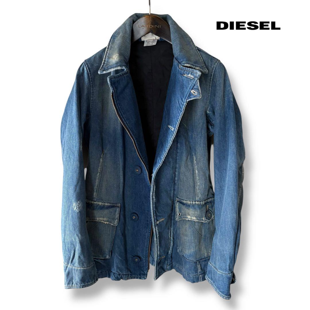 DIESEL/キルティング/ライダースデニムジャケット