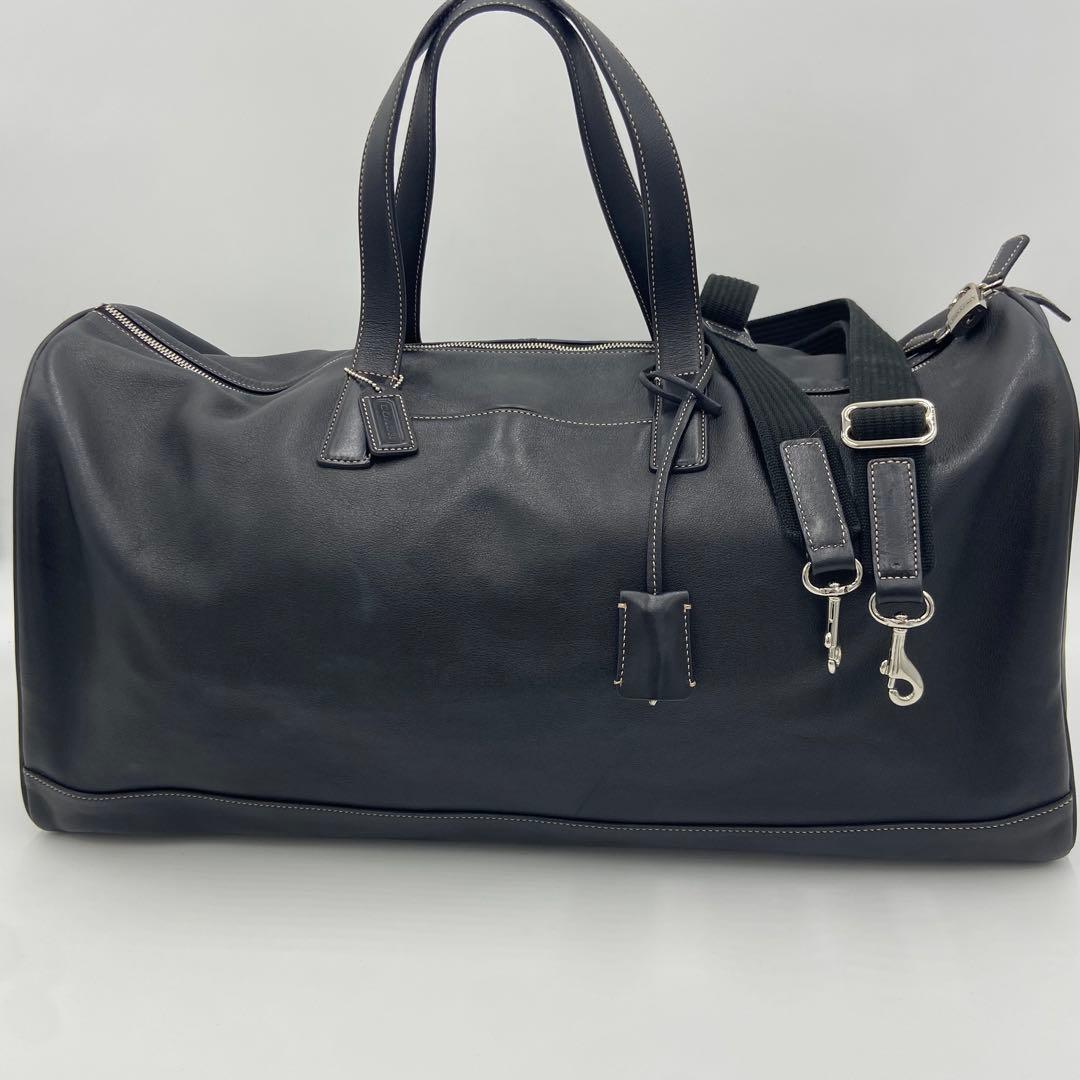 美品✨コーチ オールレザー ボストンバッグ 2way 旅行 ブラック 5402