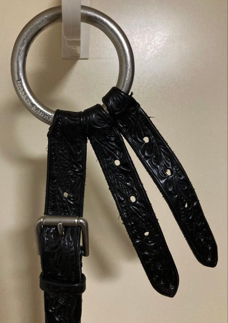 【最高級品】RalphLauren アリゲーター カービング ベルト