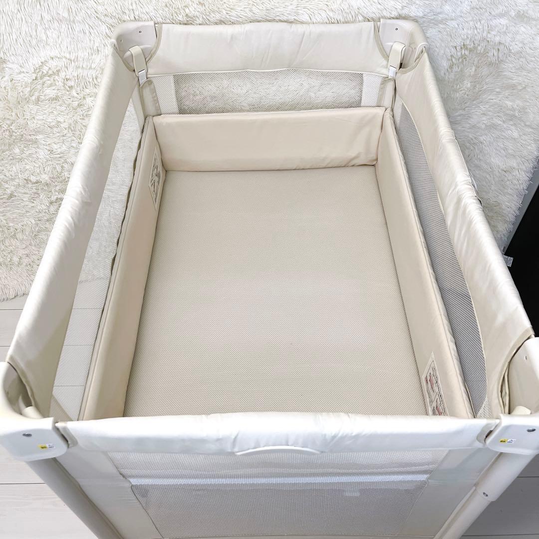 Aprica アップリカ ココネルエアー ベビーベッド ホワイト 美品