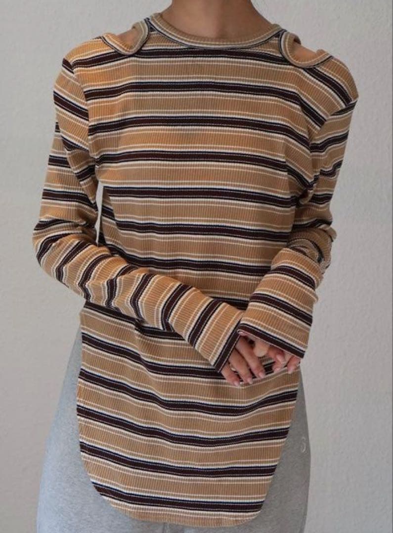 新品未使用25AW SOLOV ボーダーカットソー