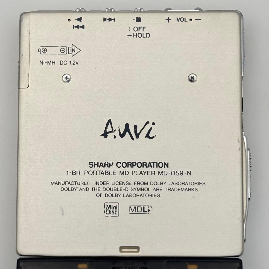 動作品 SHARP MD-DS9 MDプレーヤー シャープ シルバー リモコン付