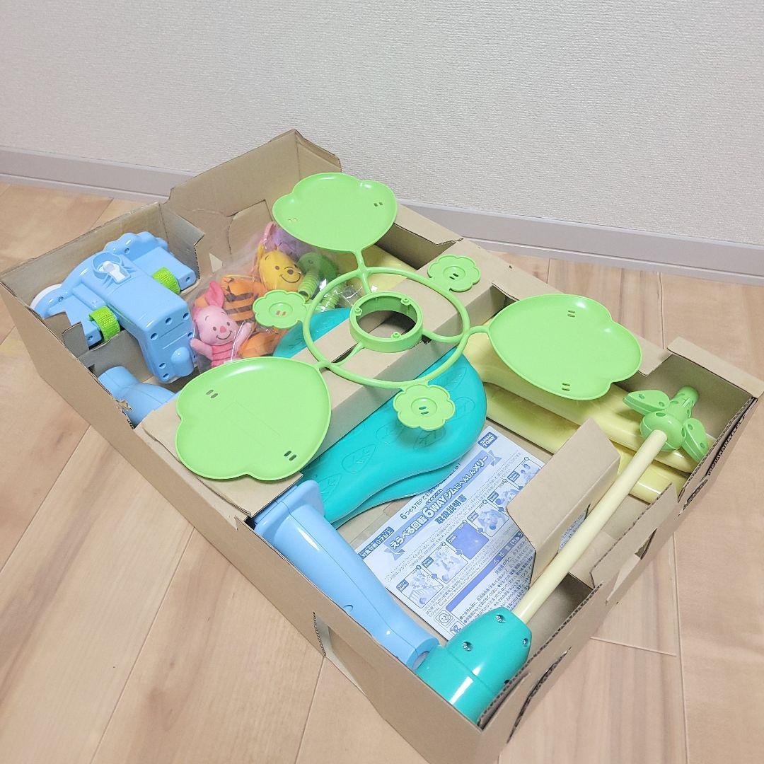 【未使用級】くまのプーさん　えらべる回転 6WAYジムにへんしんメリー