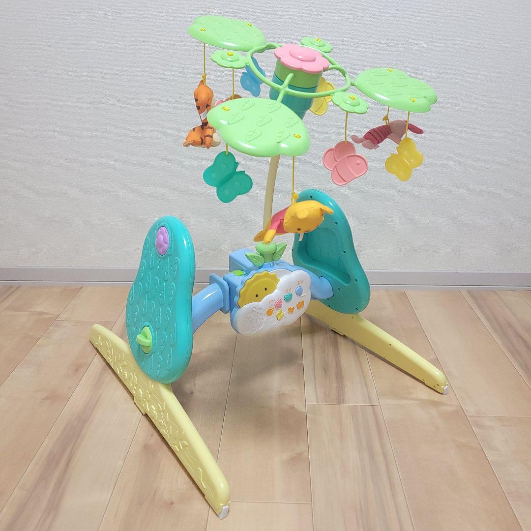 【未使用級】くまのプーさん　えらべる回転 6WAYジムにへんしんメリー