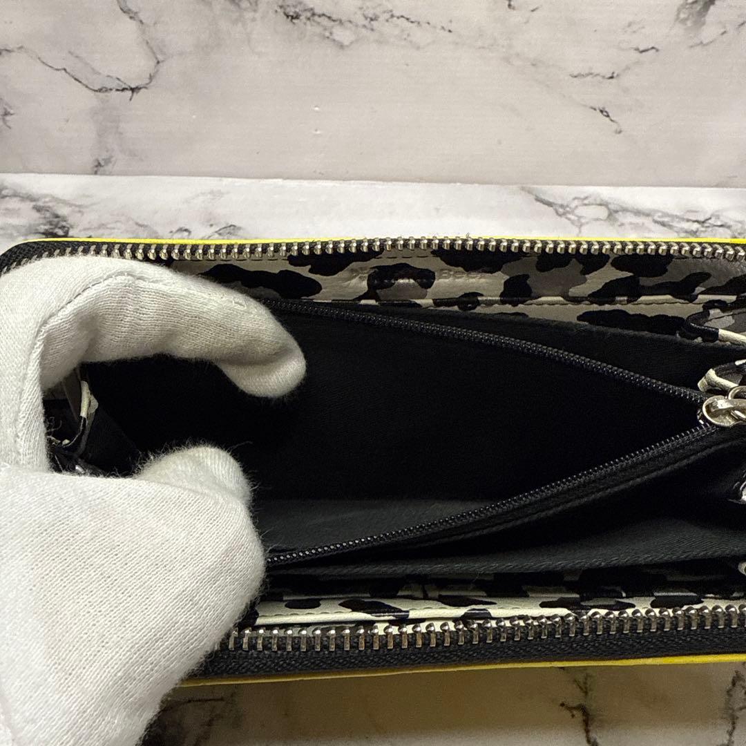 (極美品)大人気、シンクビー、長財布、ラウンドジップ、オールレザー、型押しクロコ