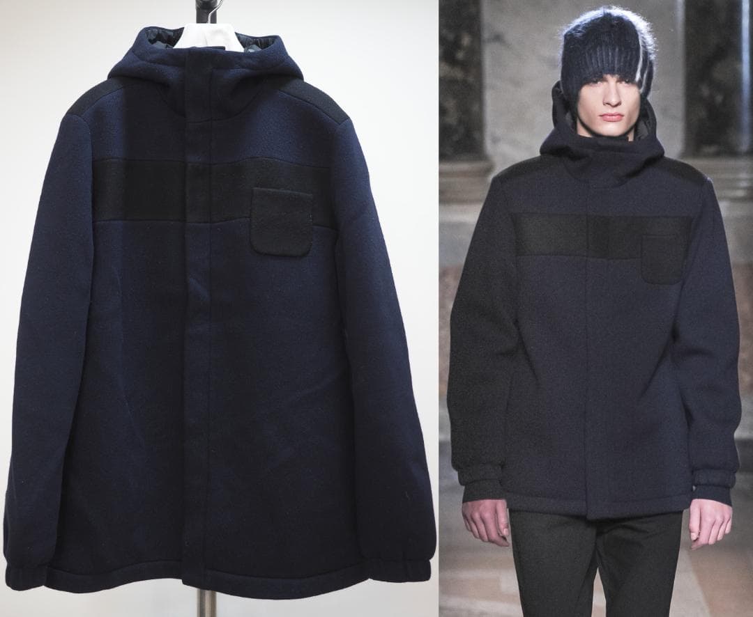 N°21 ヌメロヴェントゥーノ 15AWバイカラーフーデッドコート50