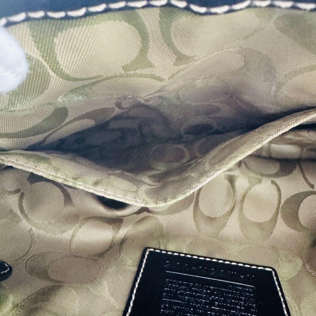 ✨COACH✨コーチ✨ストローバッグ✨ヴィンテージ✨ブラック✨かごバッグ✨