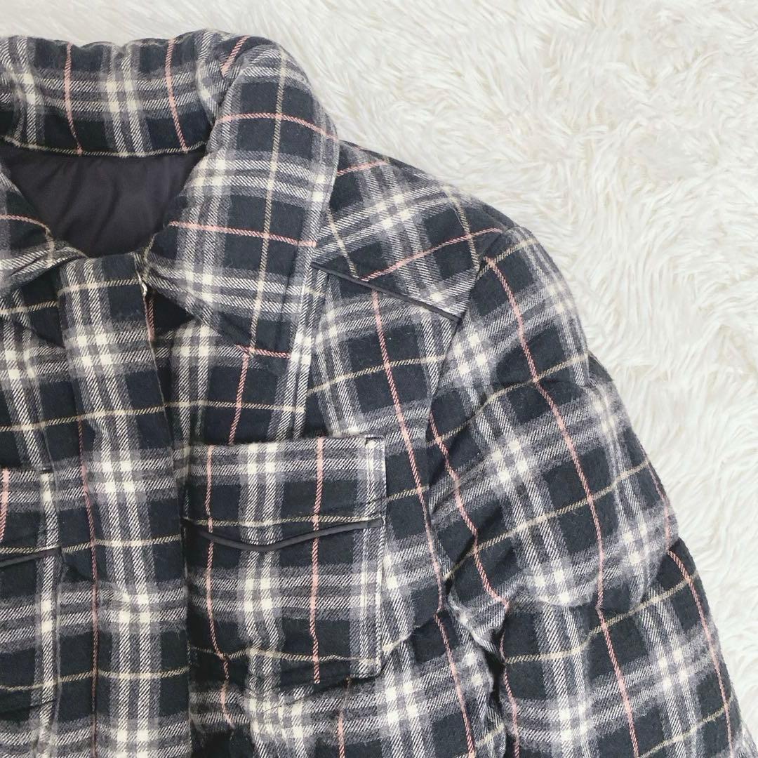 美品 バーバリーブルーレーベル ノバチェック 中綿ジャケット リバーシブル 40