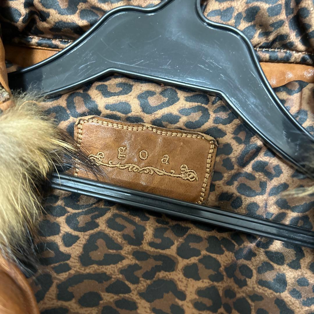 goa本革レザージャケット　ラクーンフード