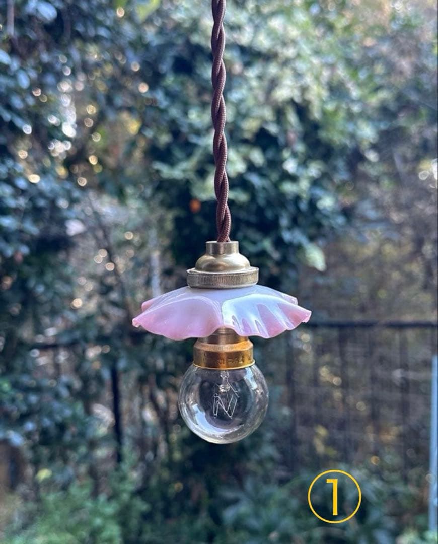 ＊リッコページになります＊ オパリンローズの小さなアトリエランプ2個＊