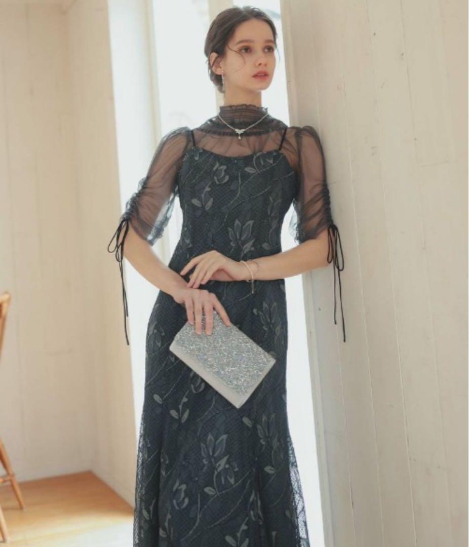 Dorry Doll ブラウスセットフラワーレースドレス　アーミーカーキ